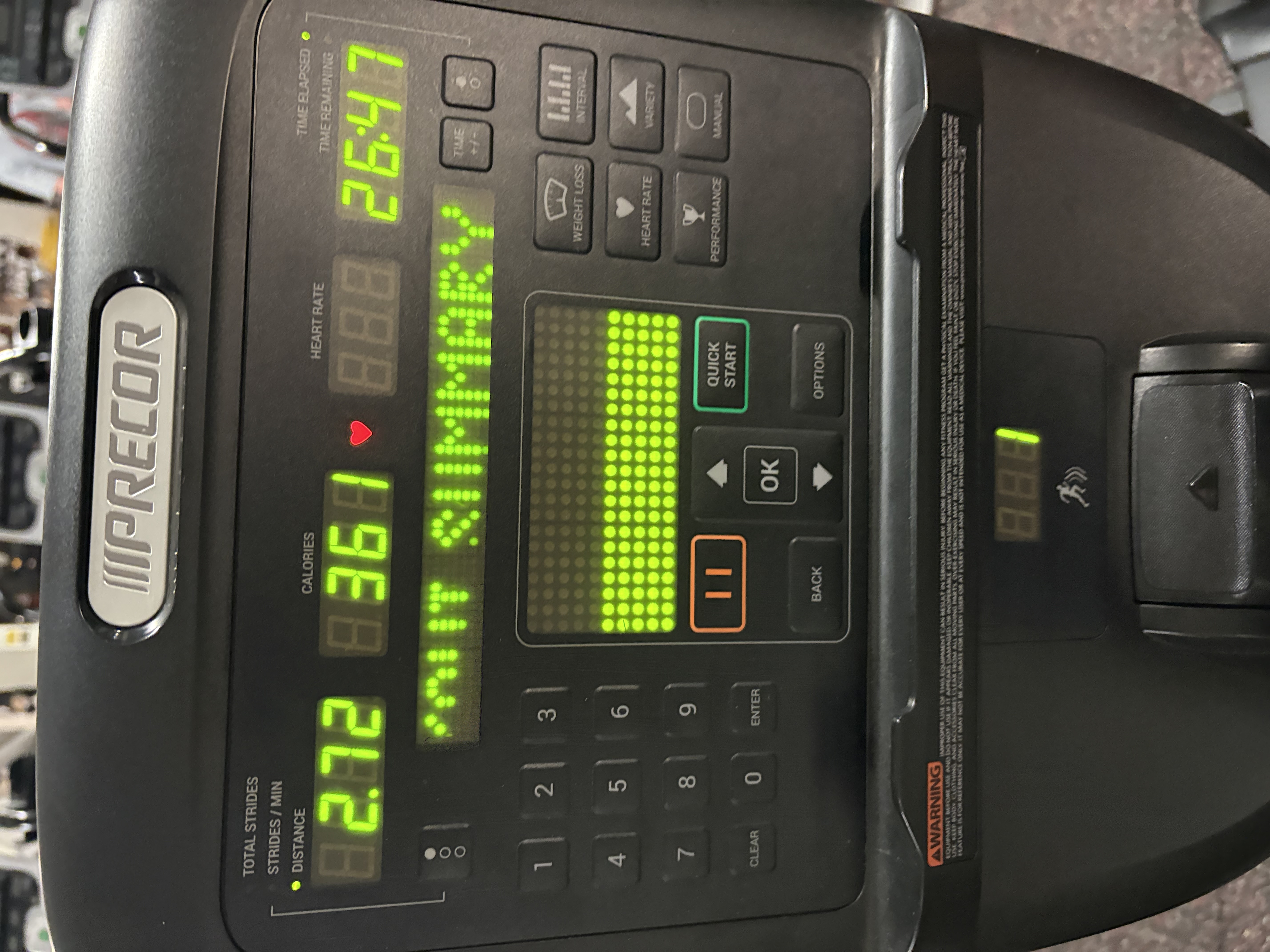 Elliptical training