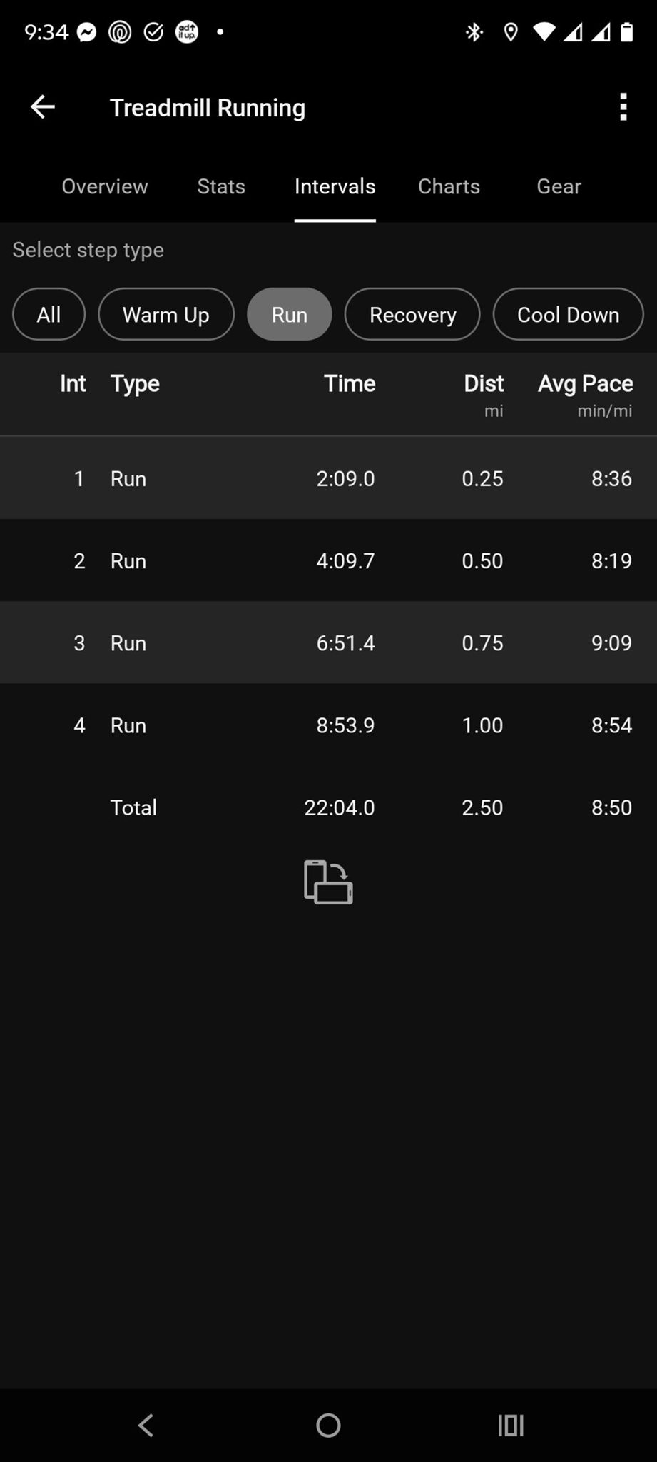 Run training