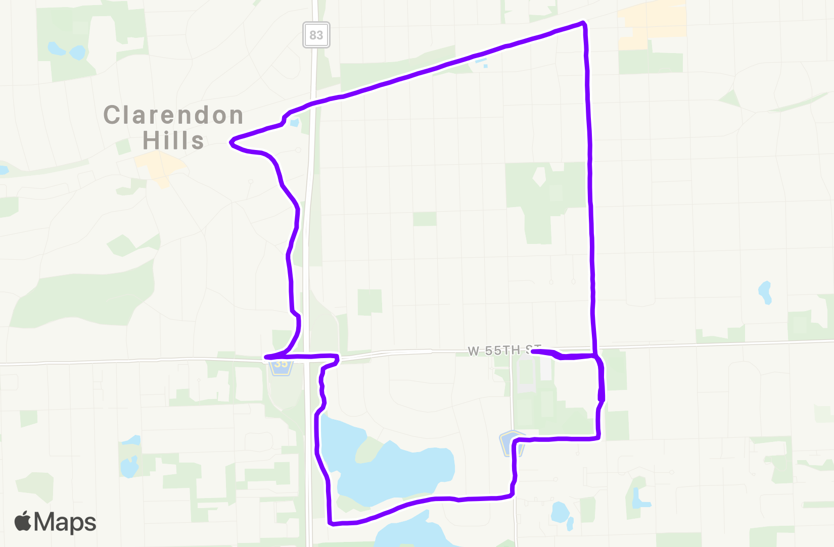 Run route map