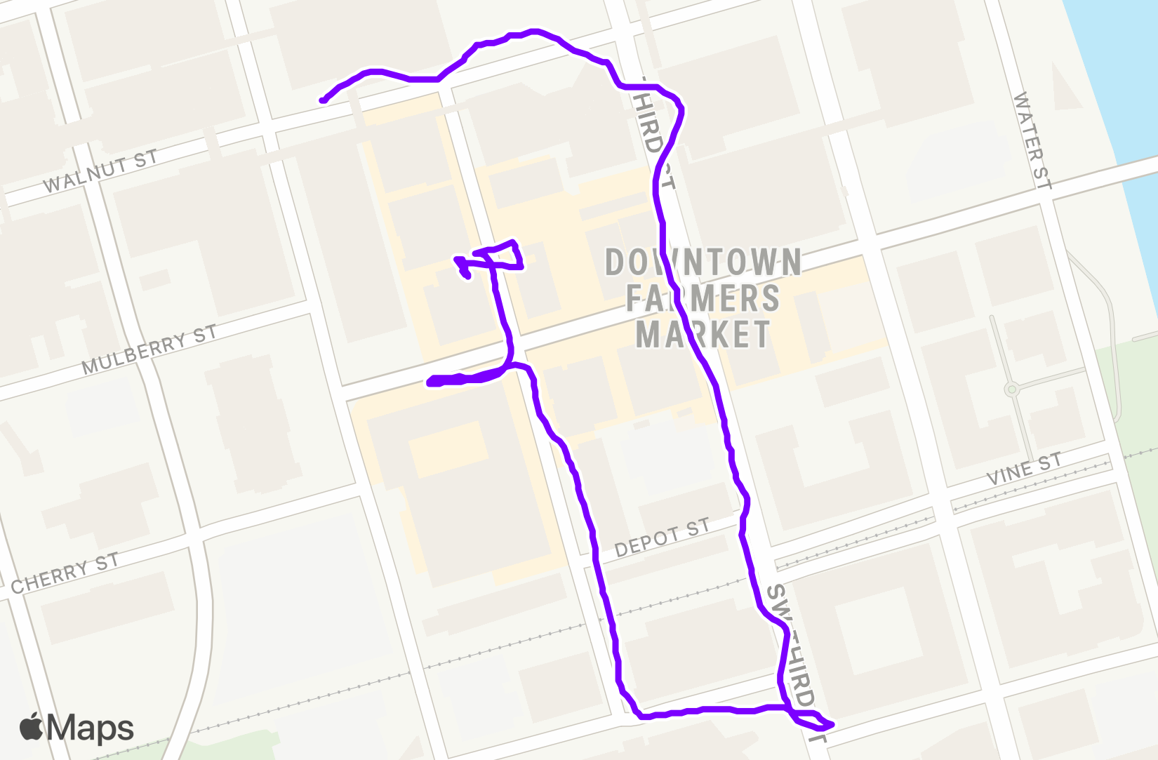 Walk route map