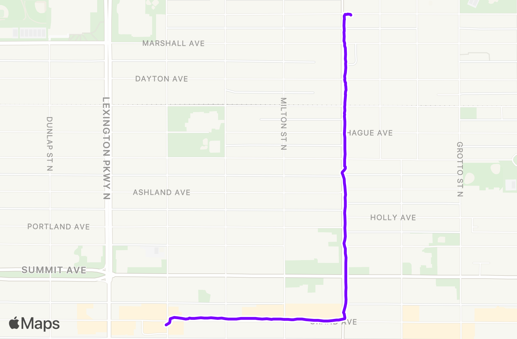 Walk route map