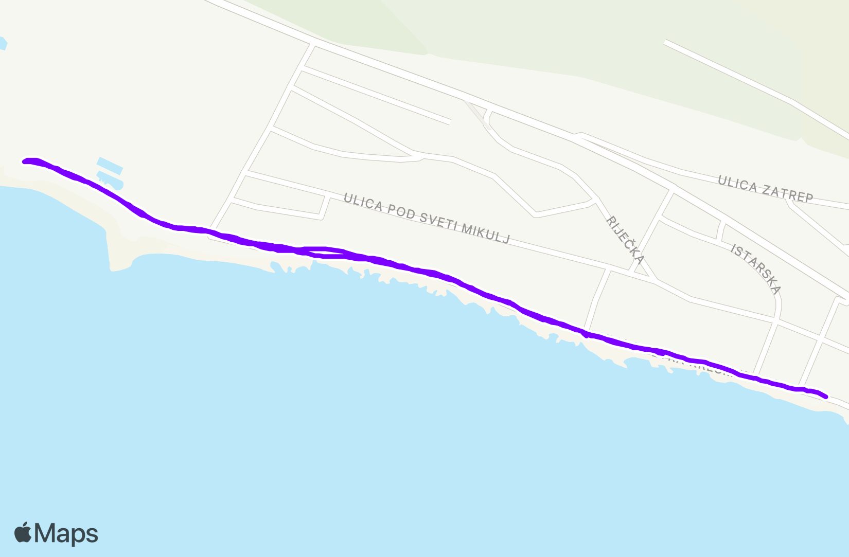 Run route map