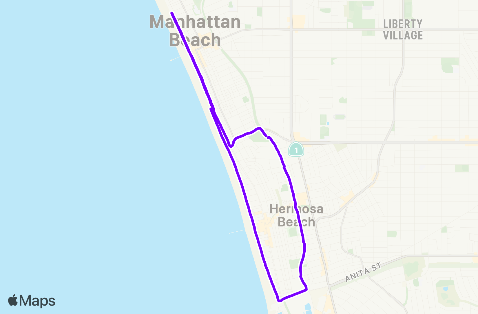 Run route map