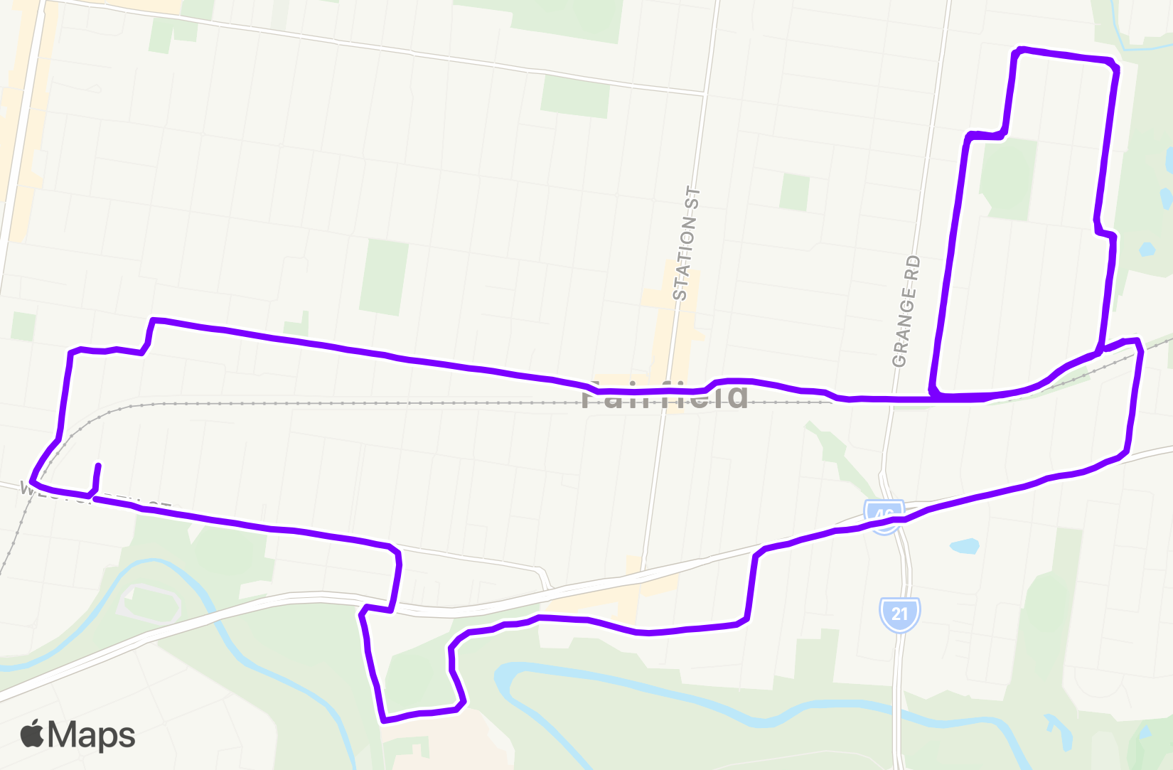 Run route map