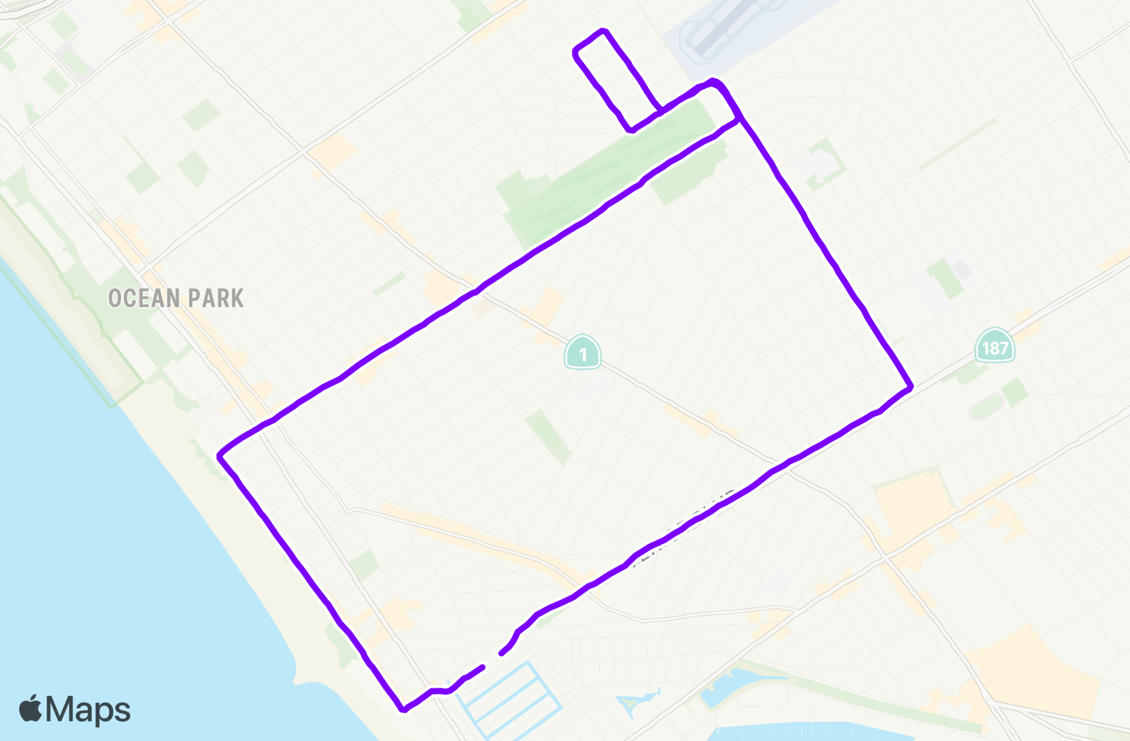 Run route map