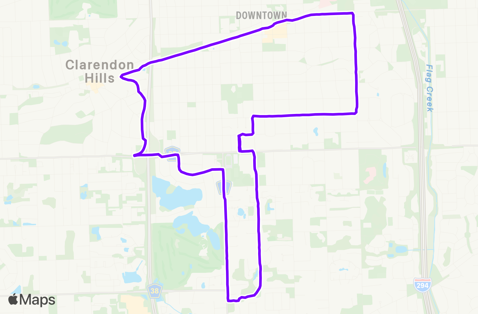 Run route map