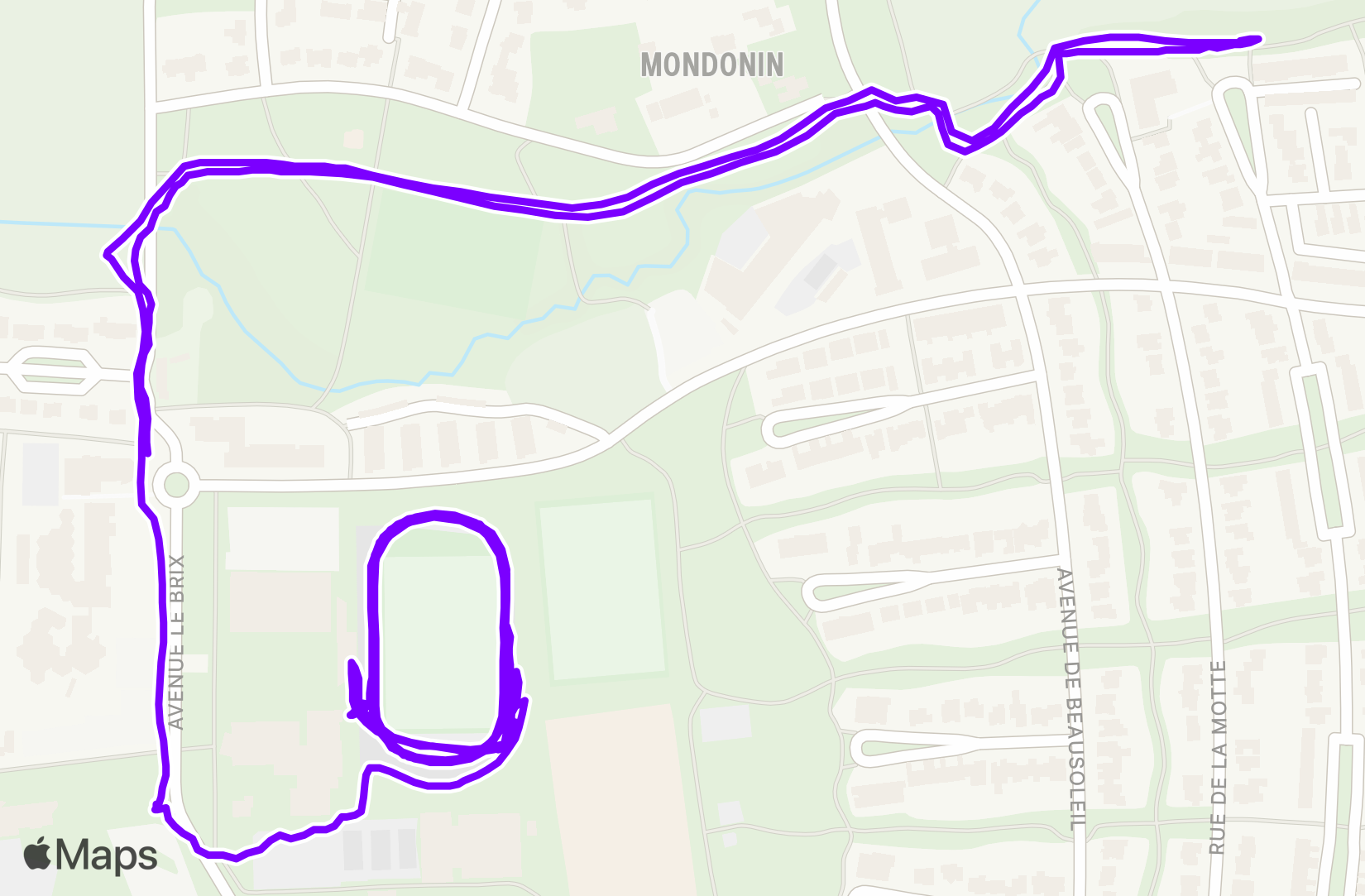 Run route map