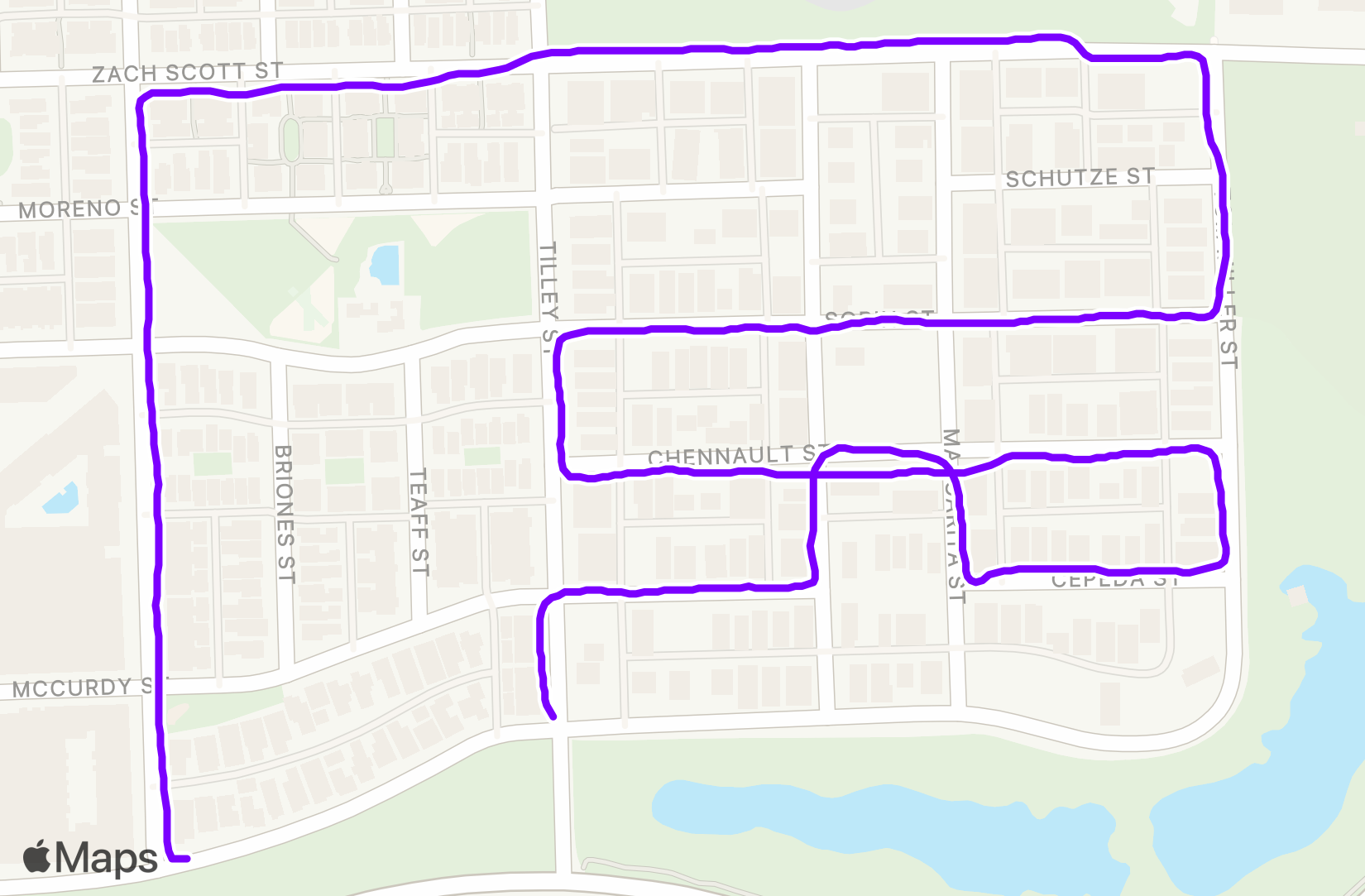 Run route map