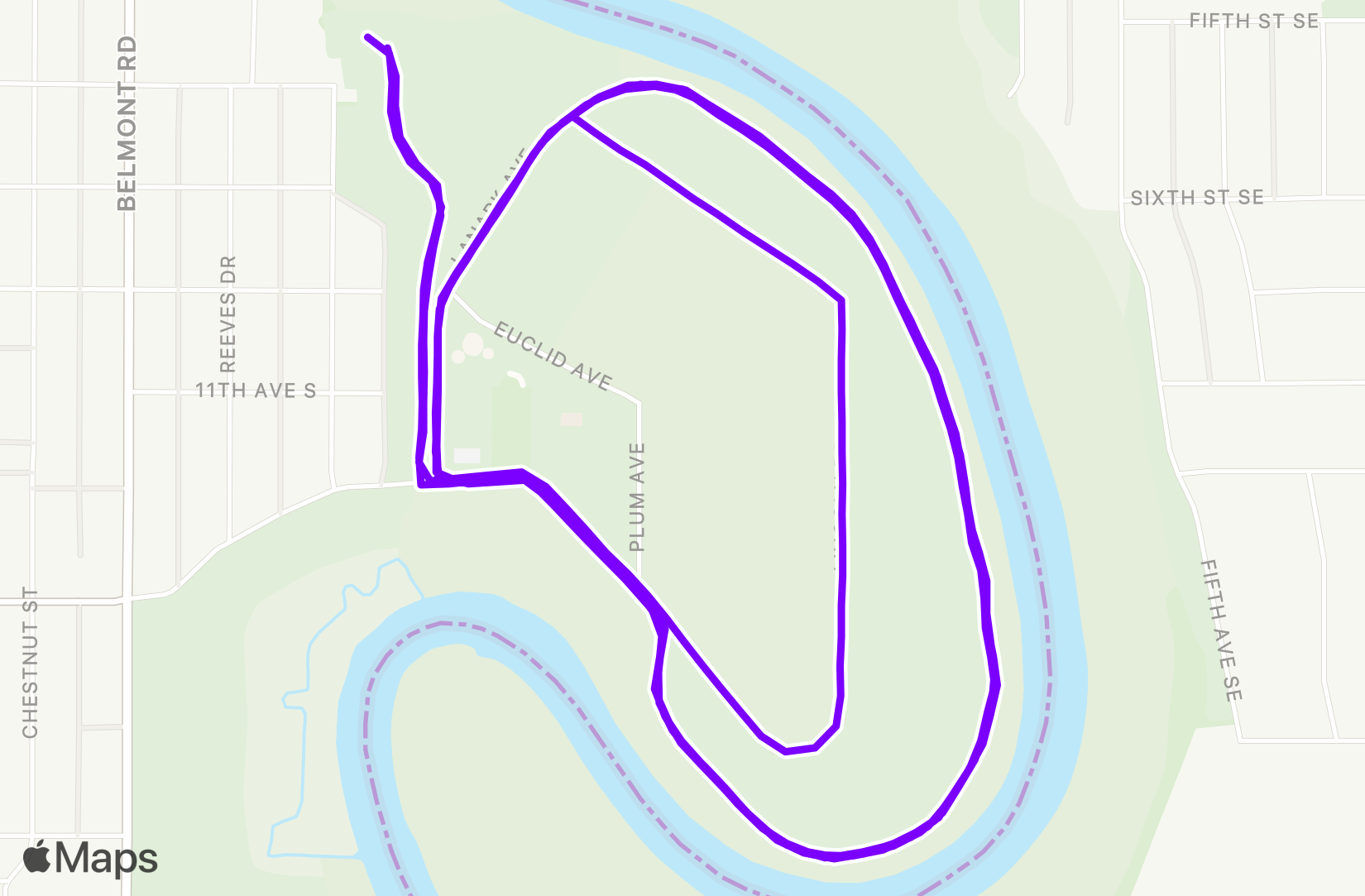 Run route map