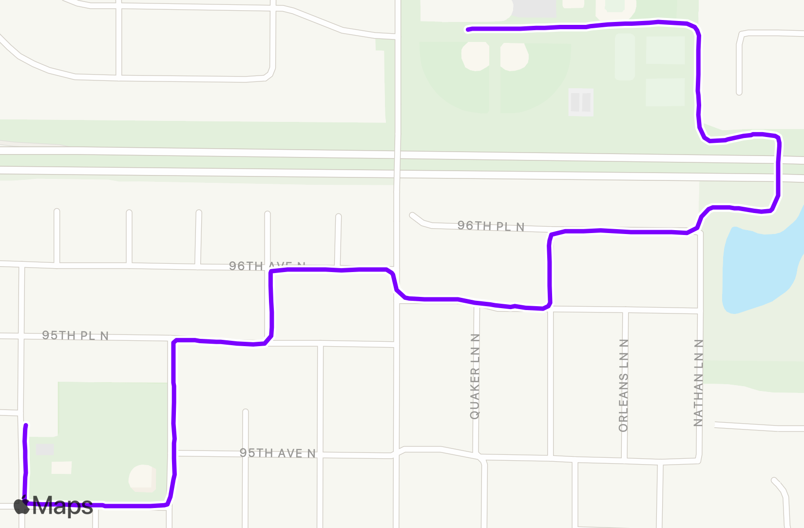 Run route map