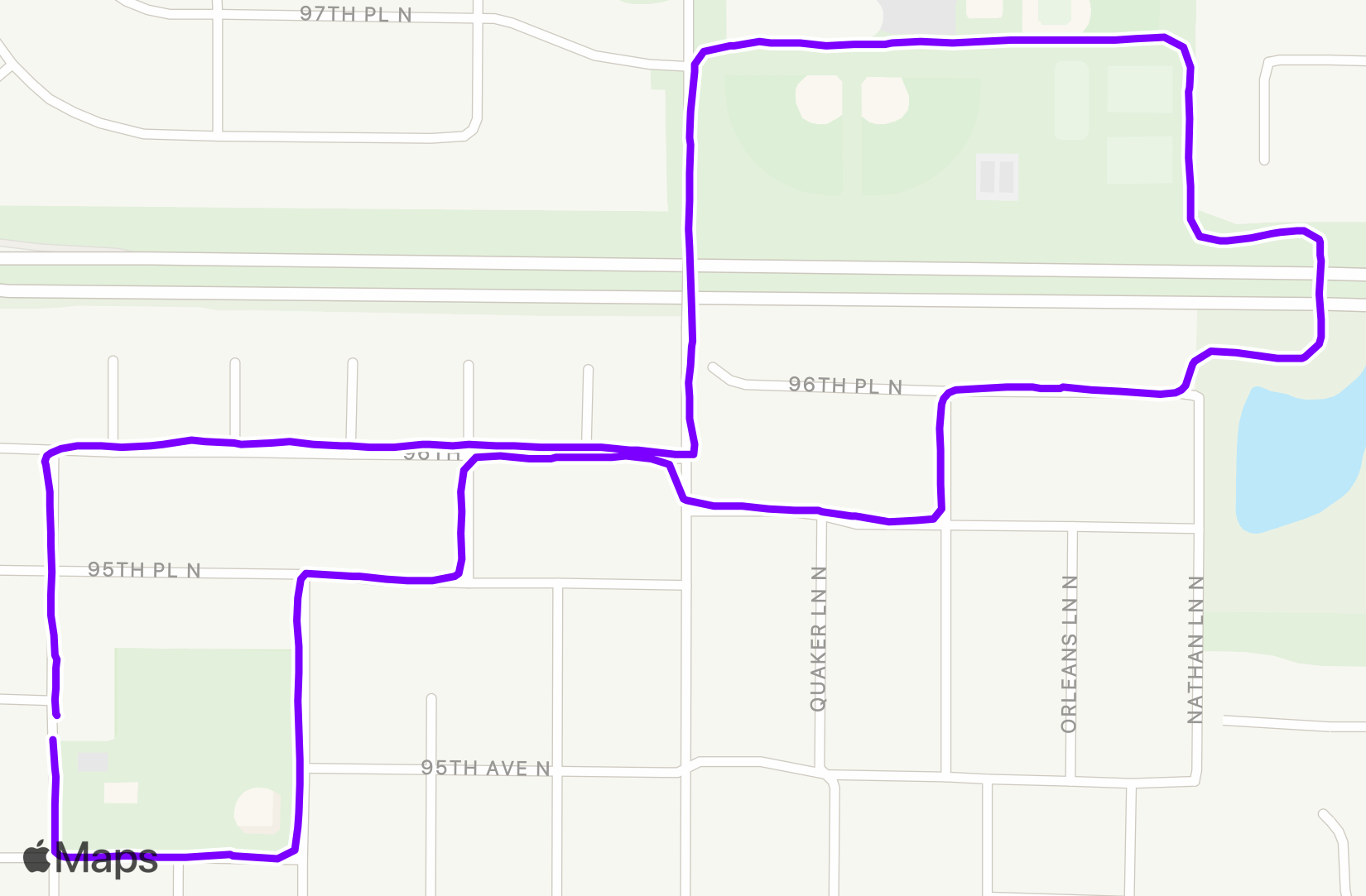 Run route map