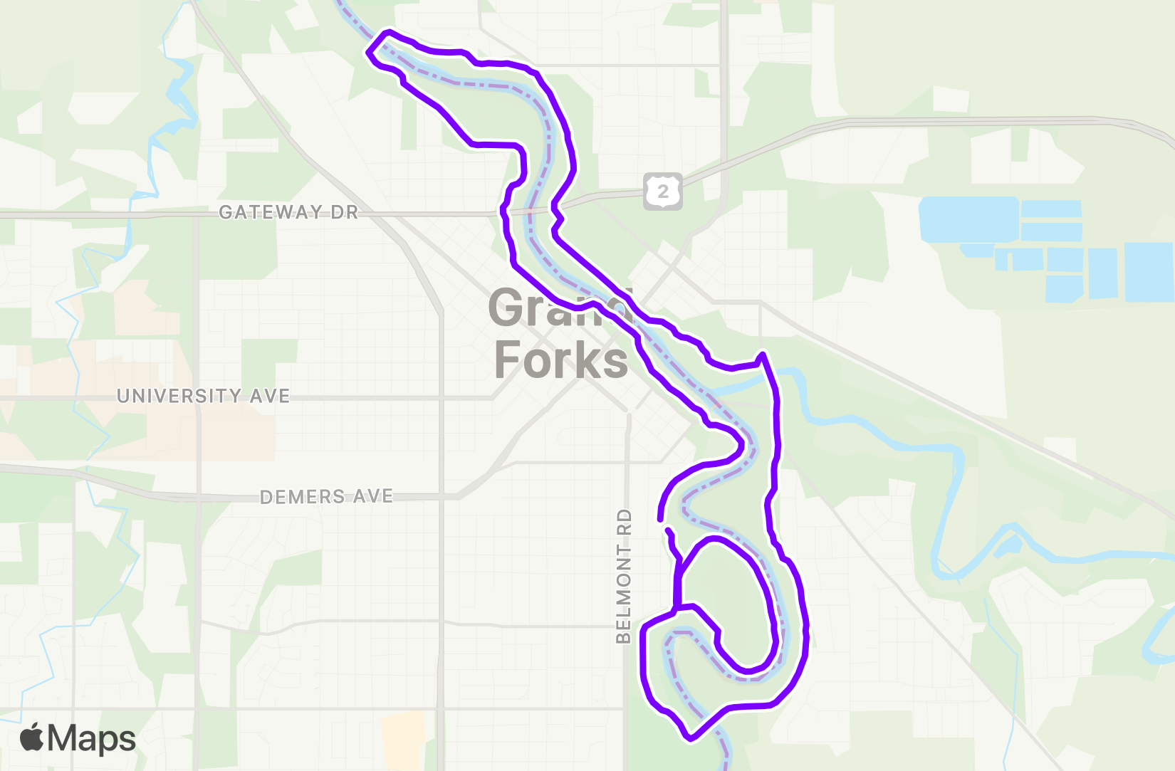 Run route map