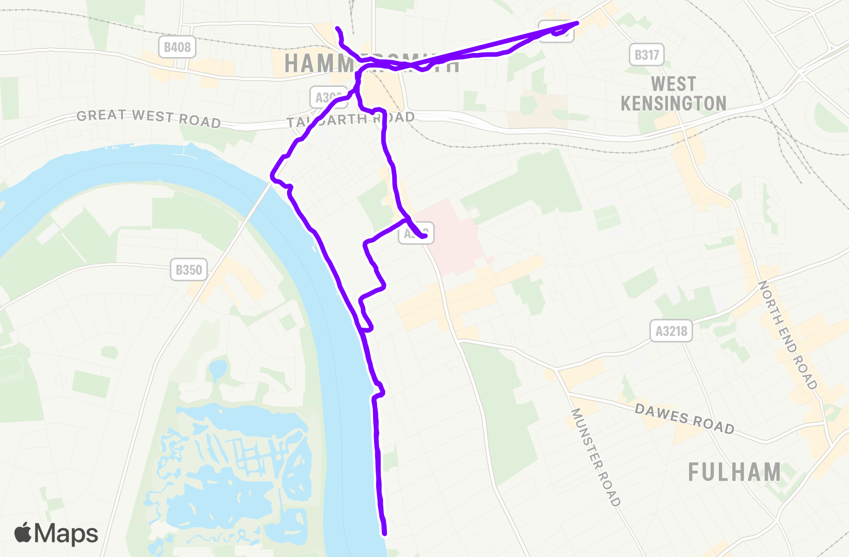 Run route map