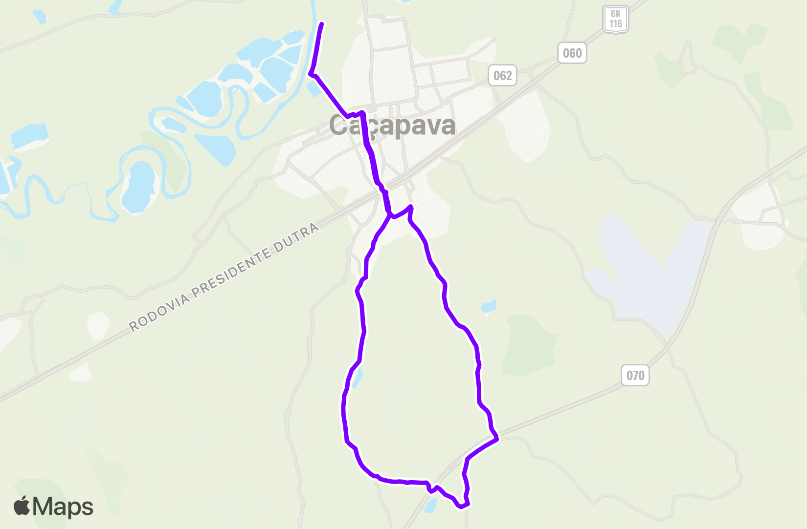 Run route map