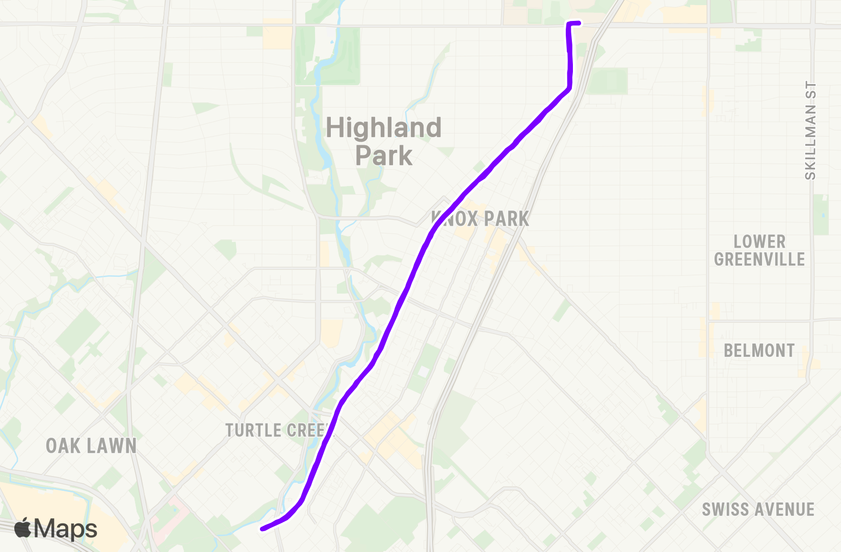 Run route map