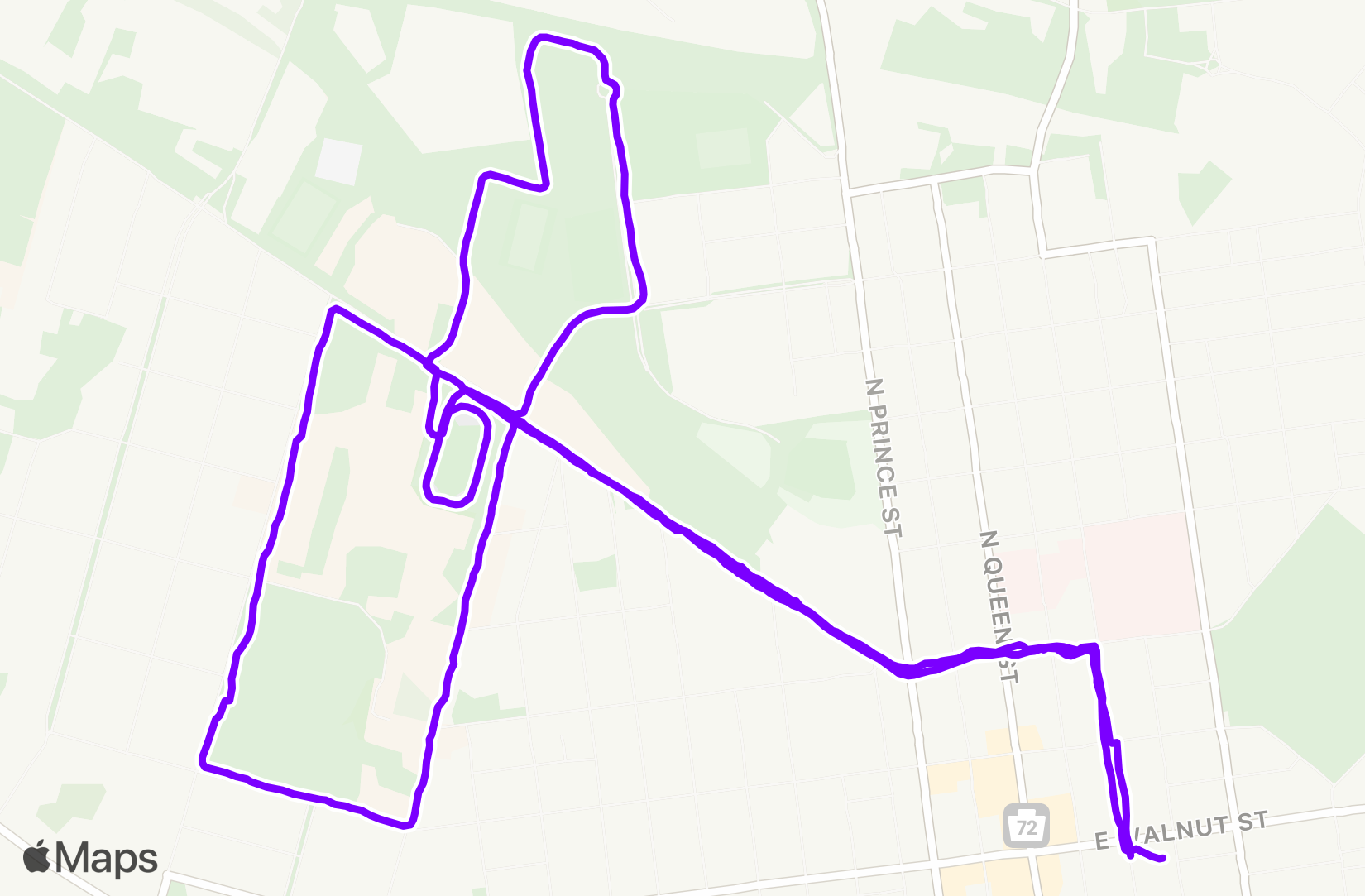 Run route map