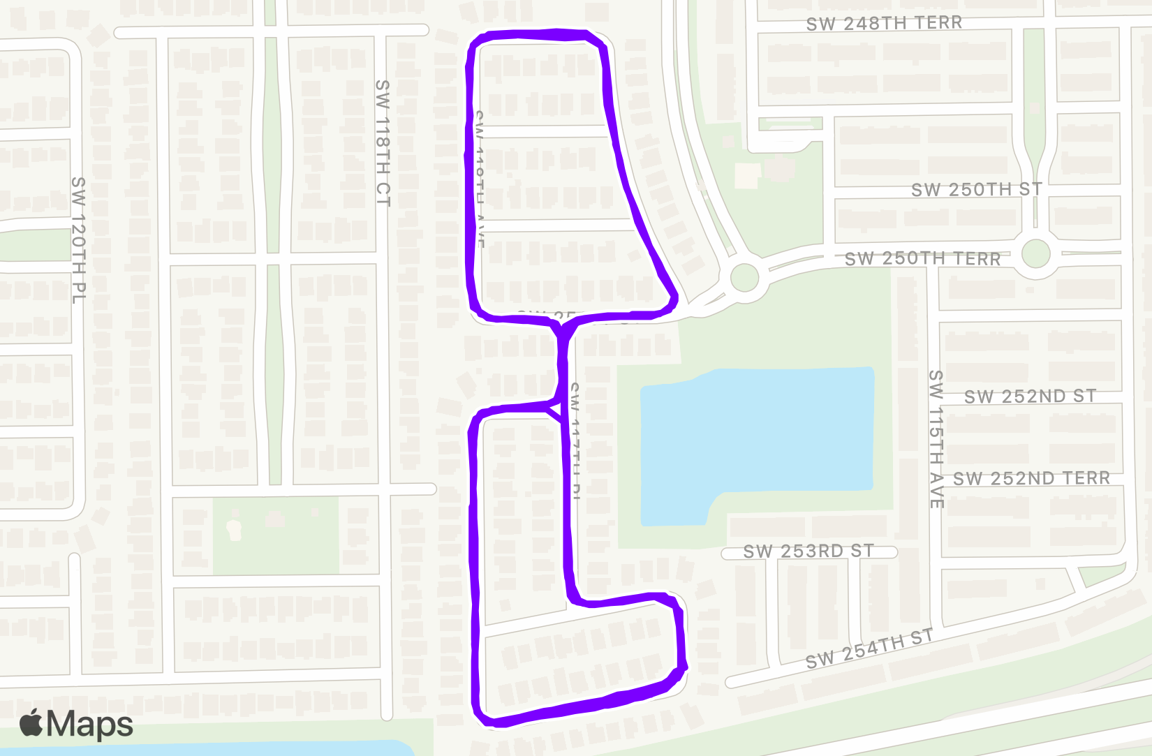 Run route map