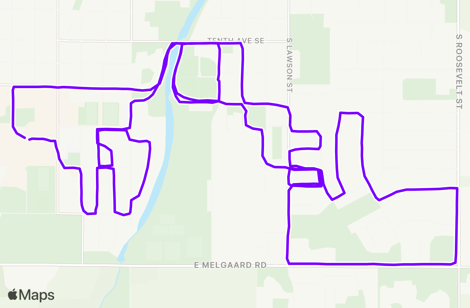 Run route map