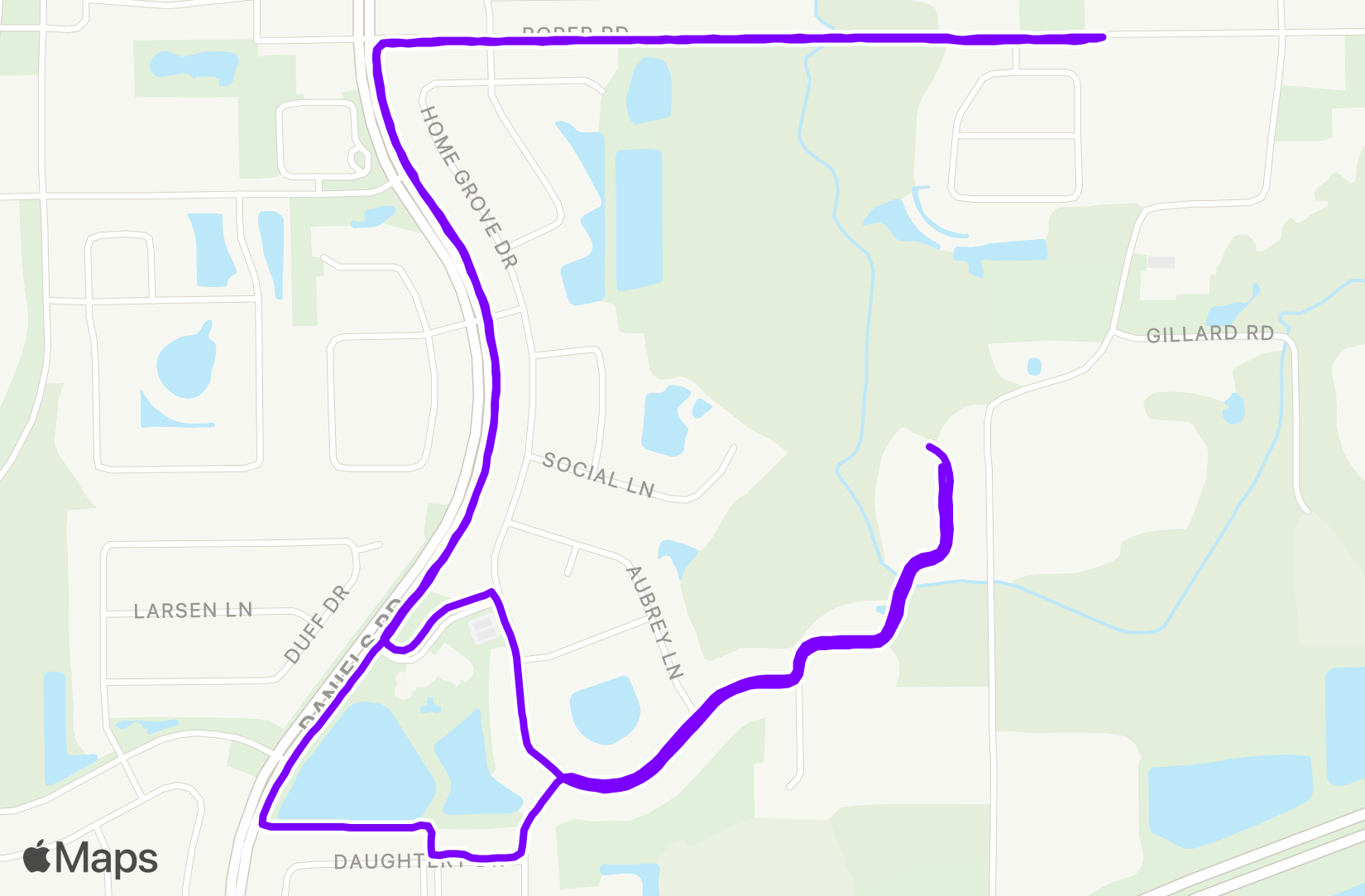 Run route map