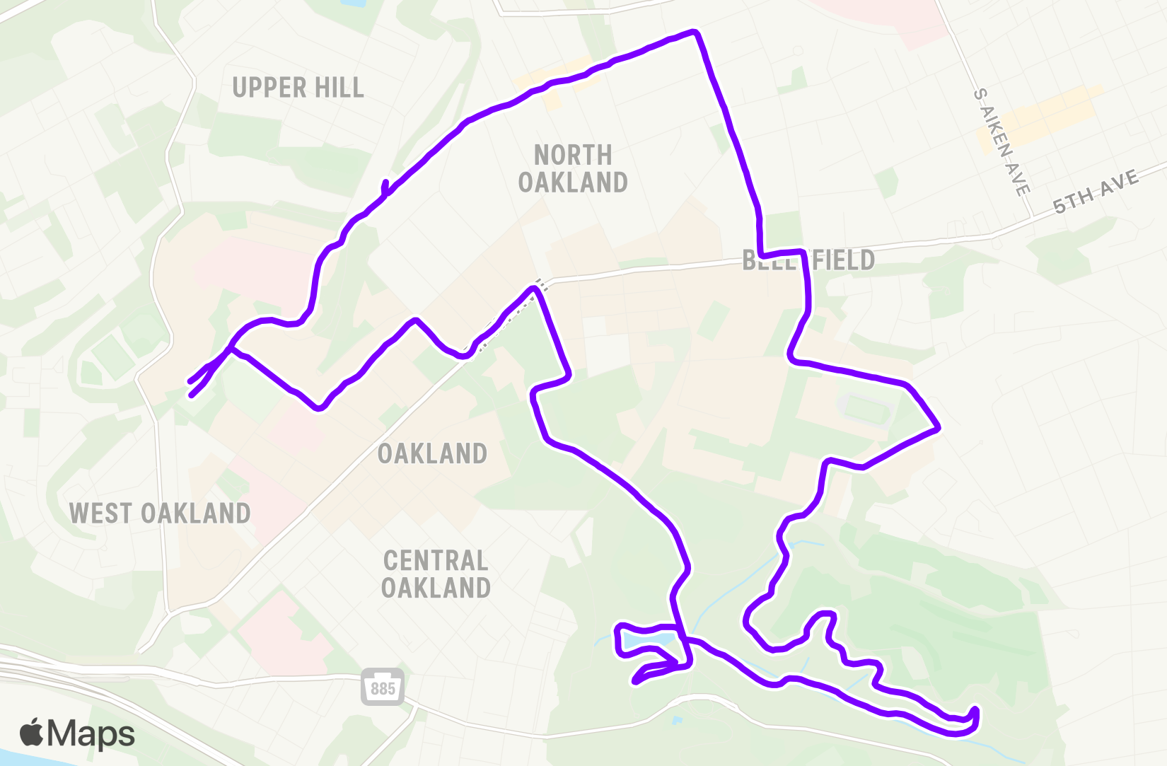 Run route map
