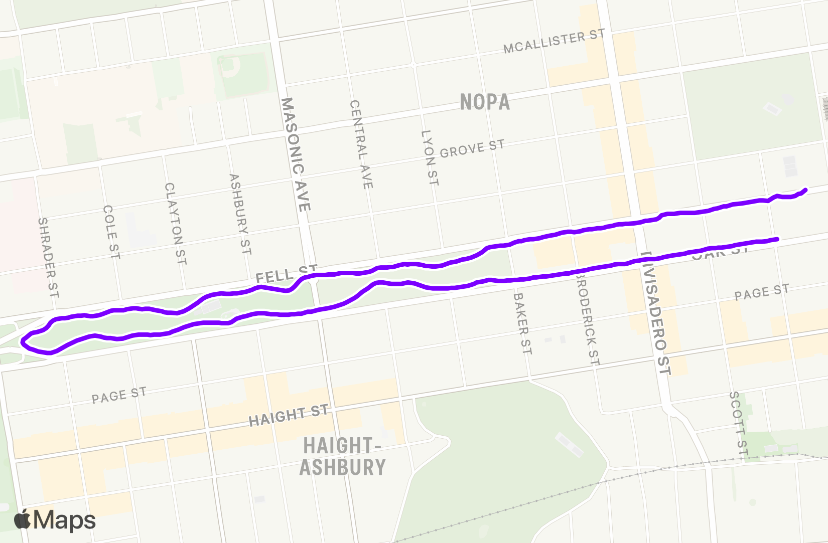 Run route map