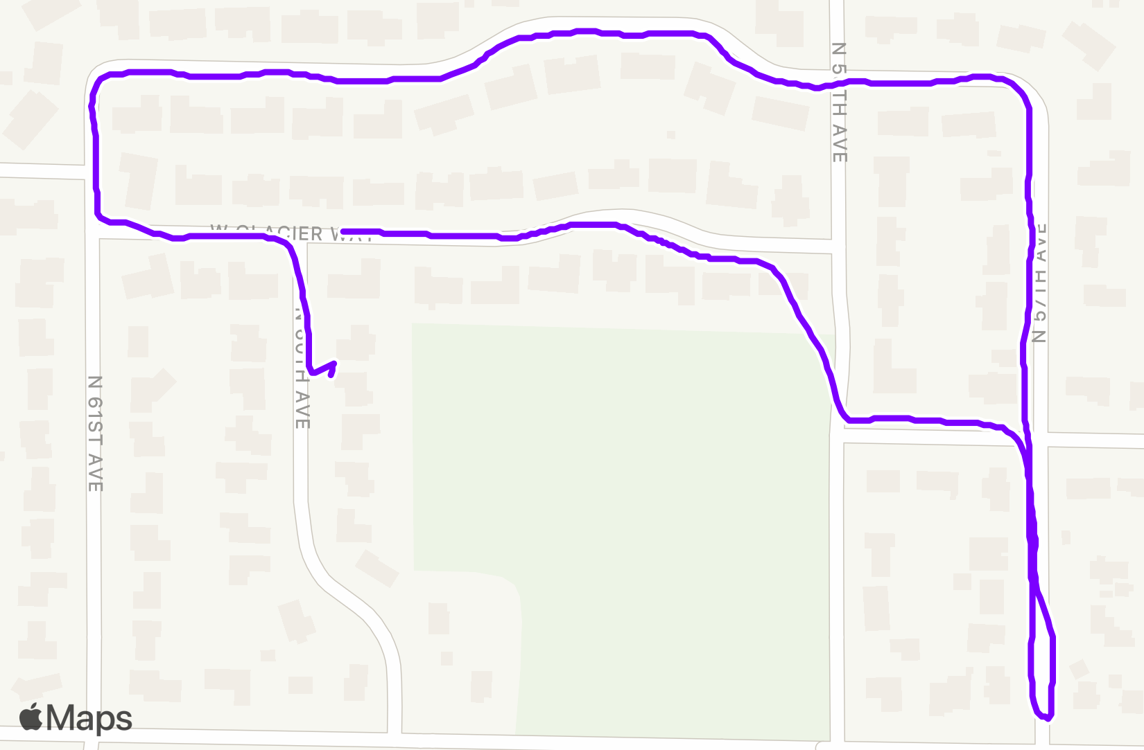 Walk route map