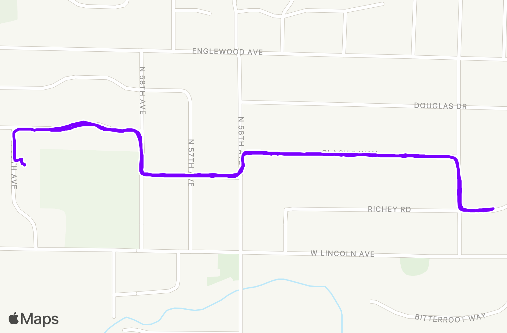 Walk route map