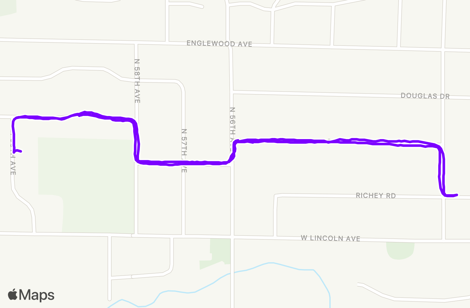 Walk route map