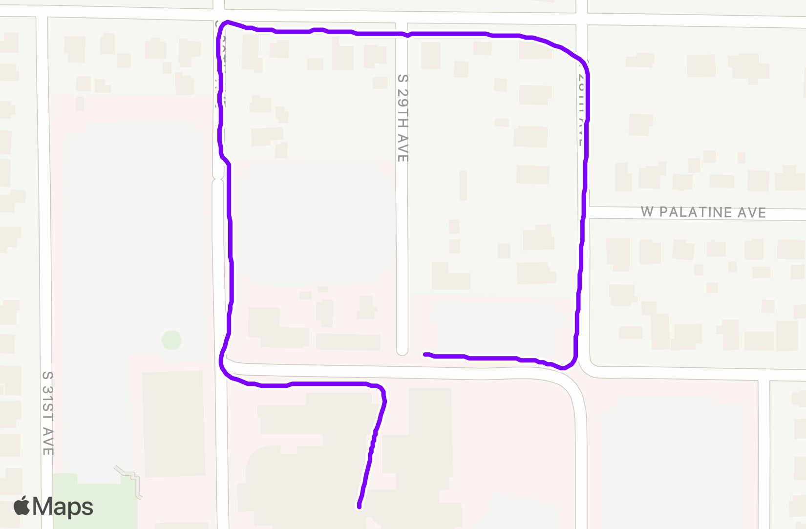 Walk route map