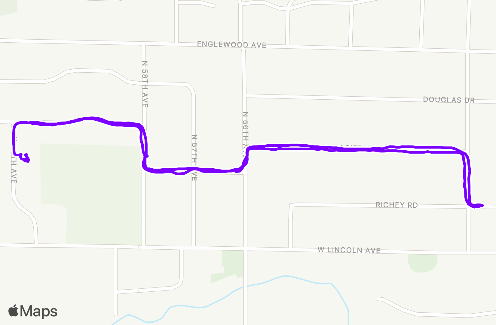 Walk route map
