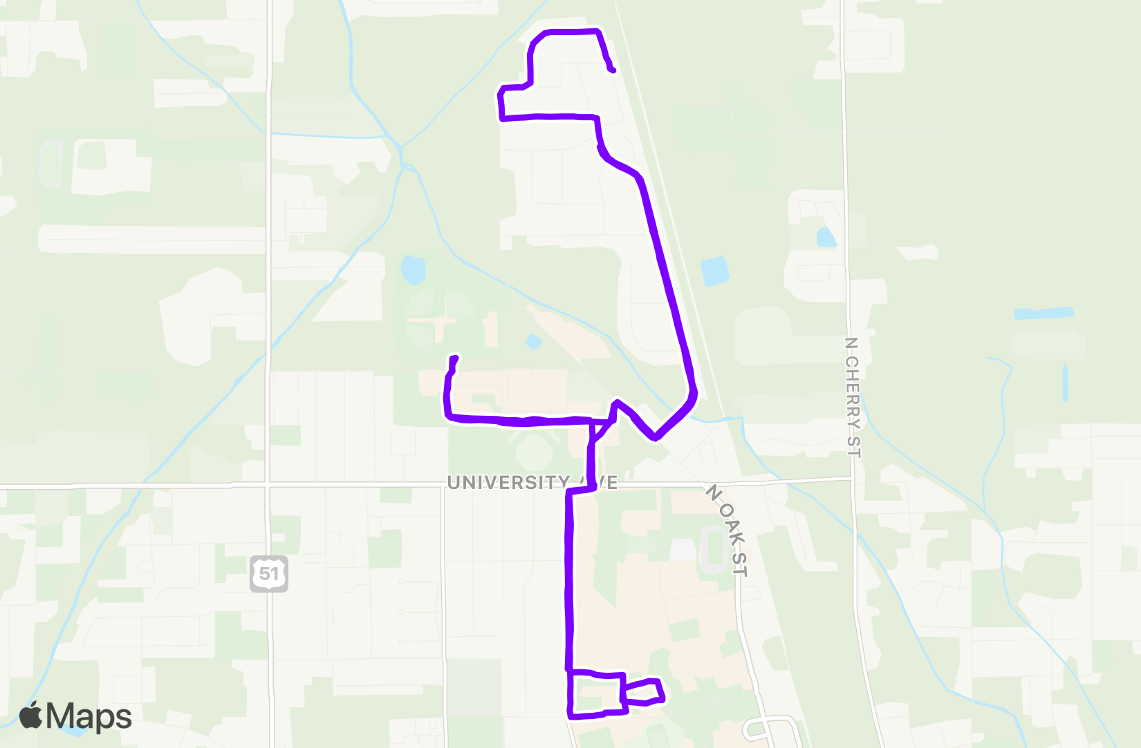 Run route map