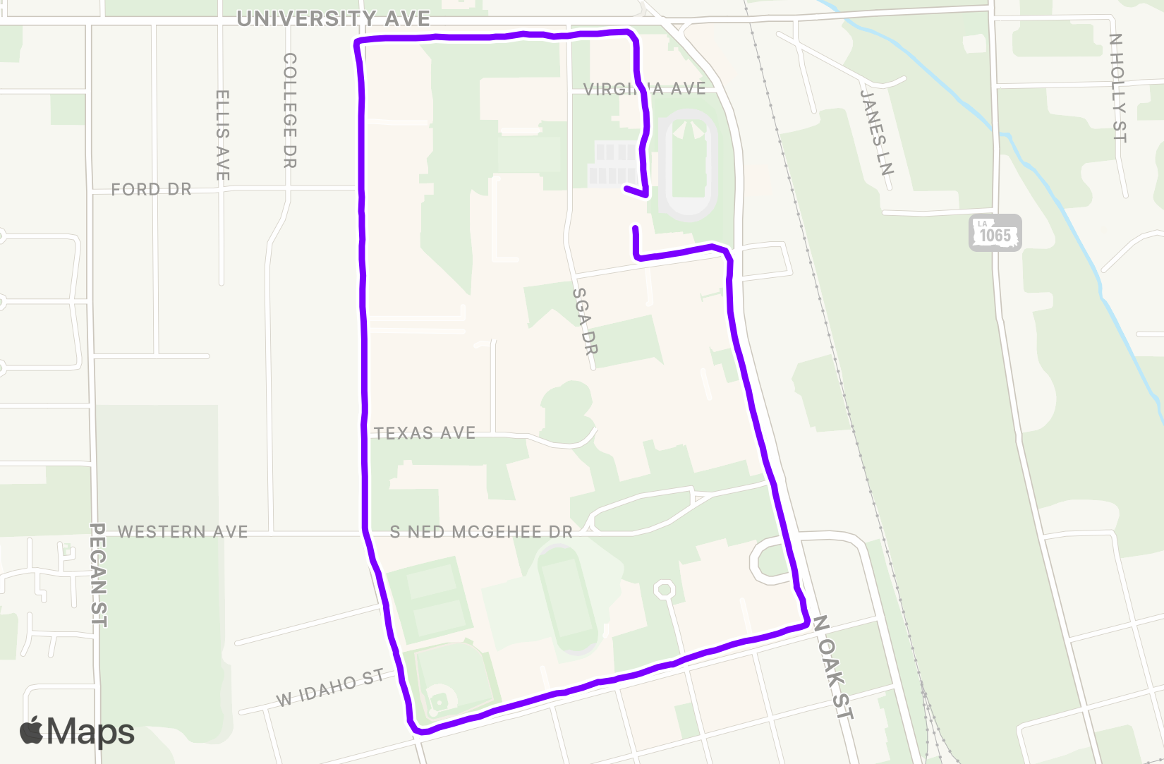 Run route map