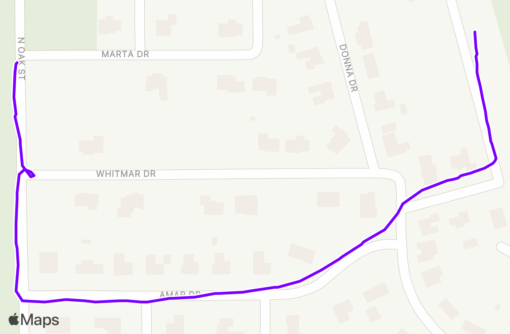 Run route map
