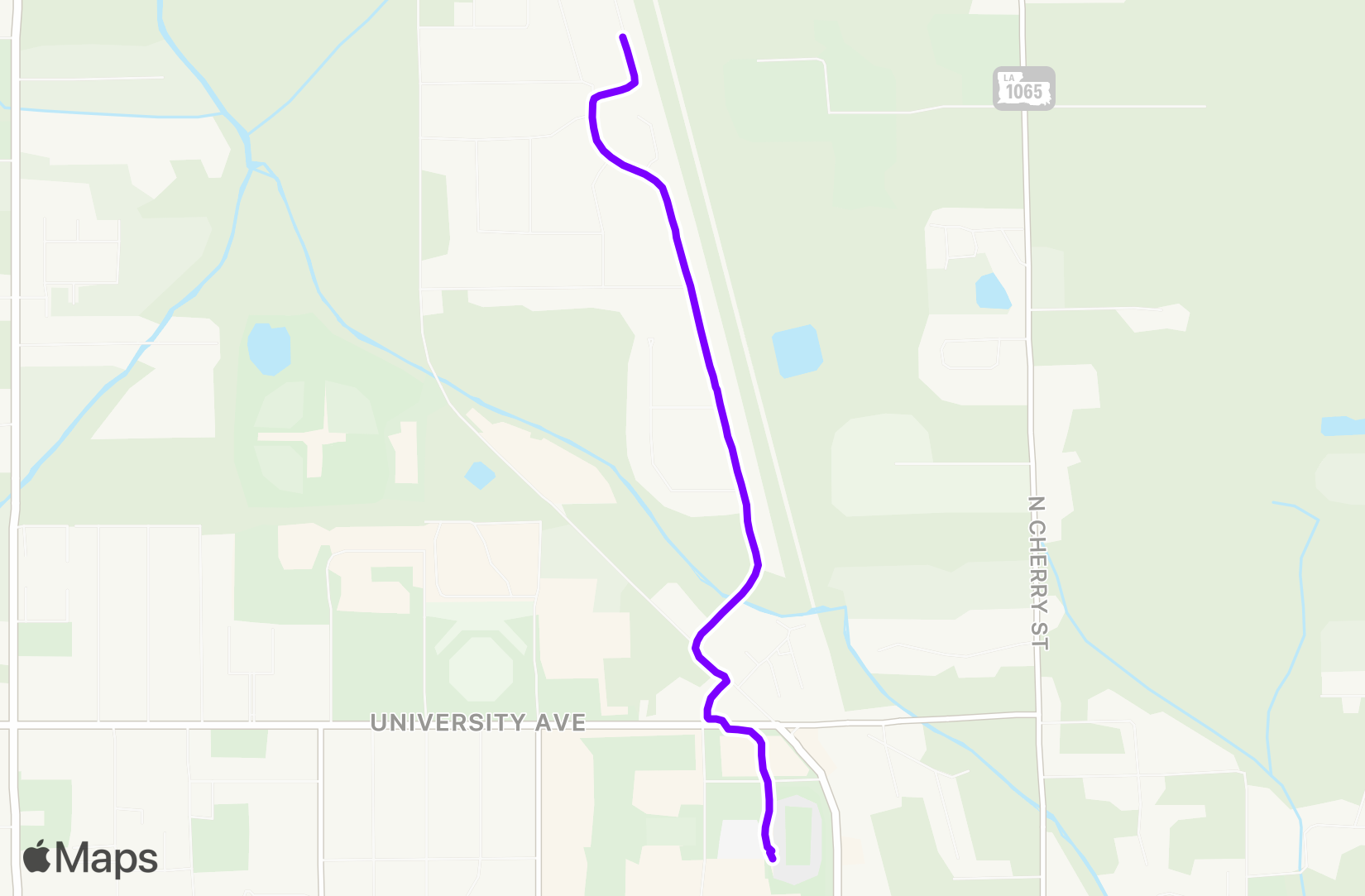 Run route map