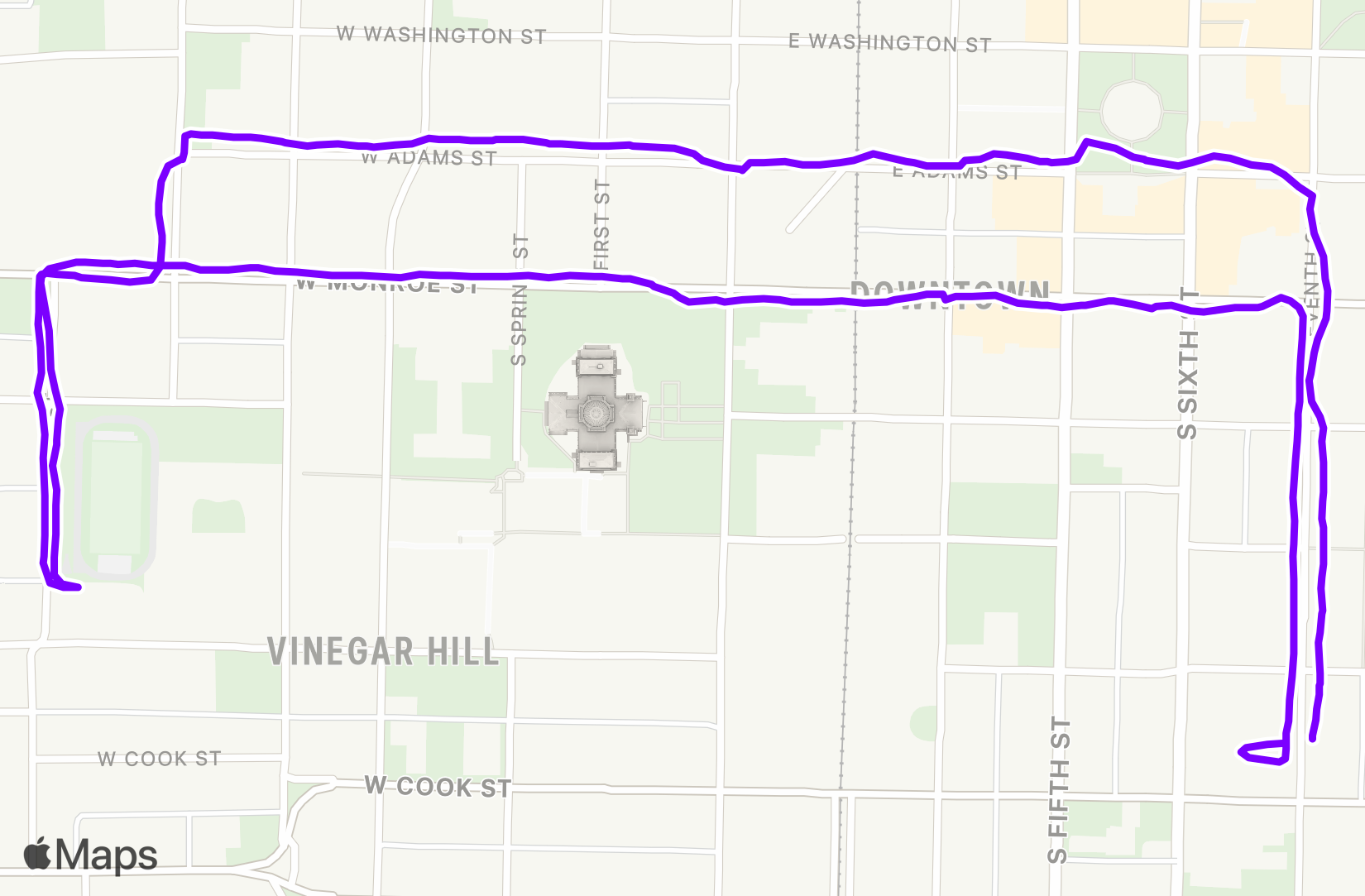Run route map