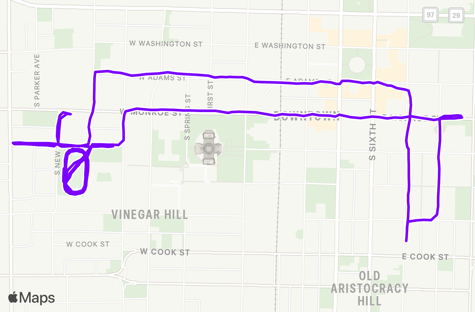 Run route map
