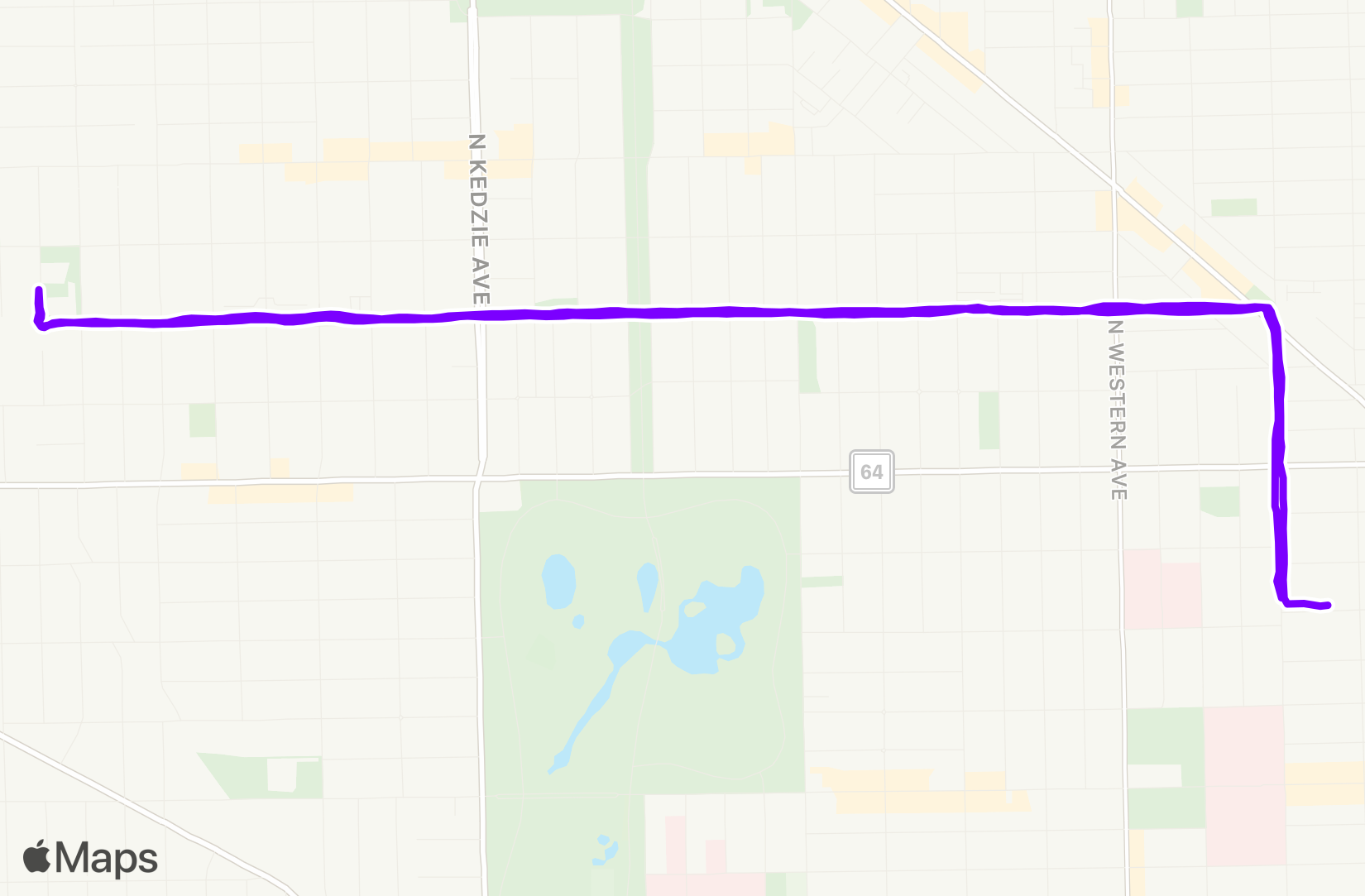Run route map