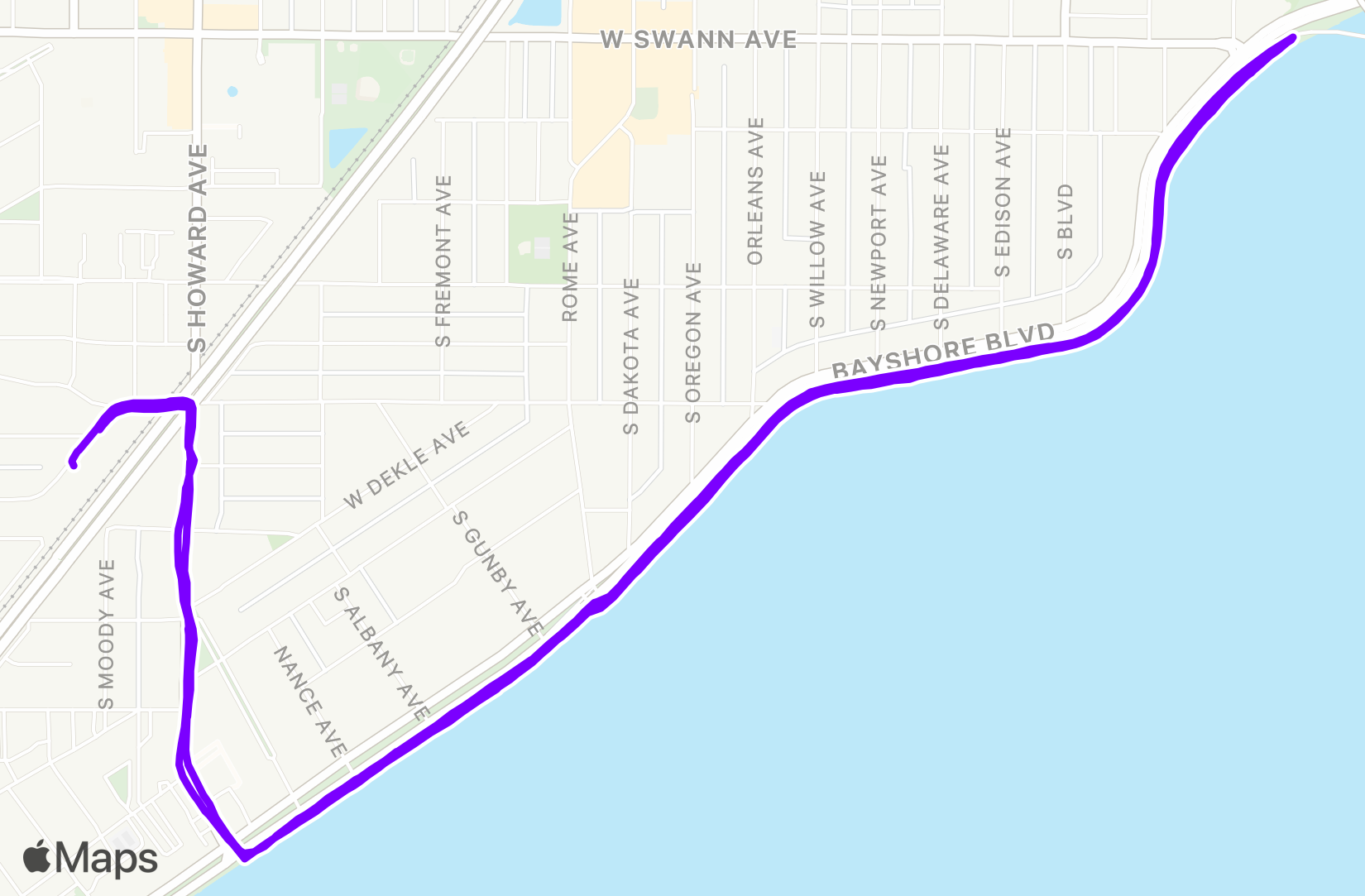 Run route map