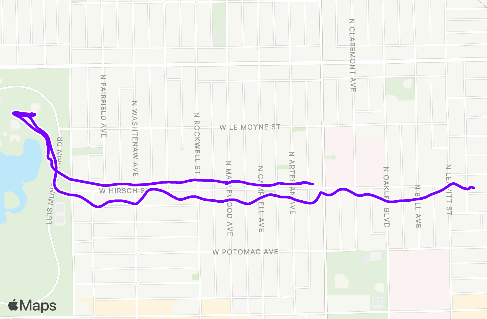 Run route map