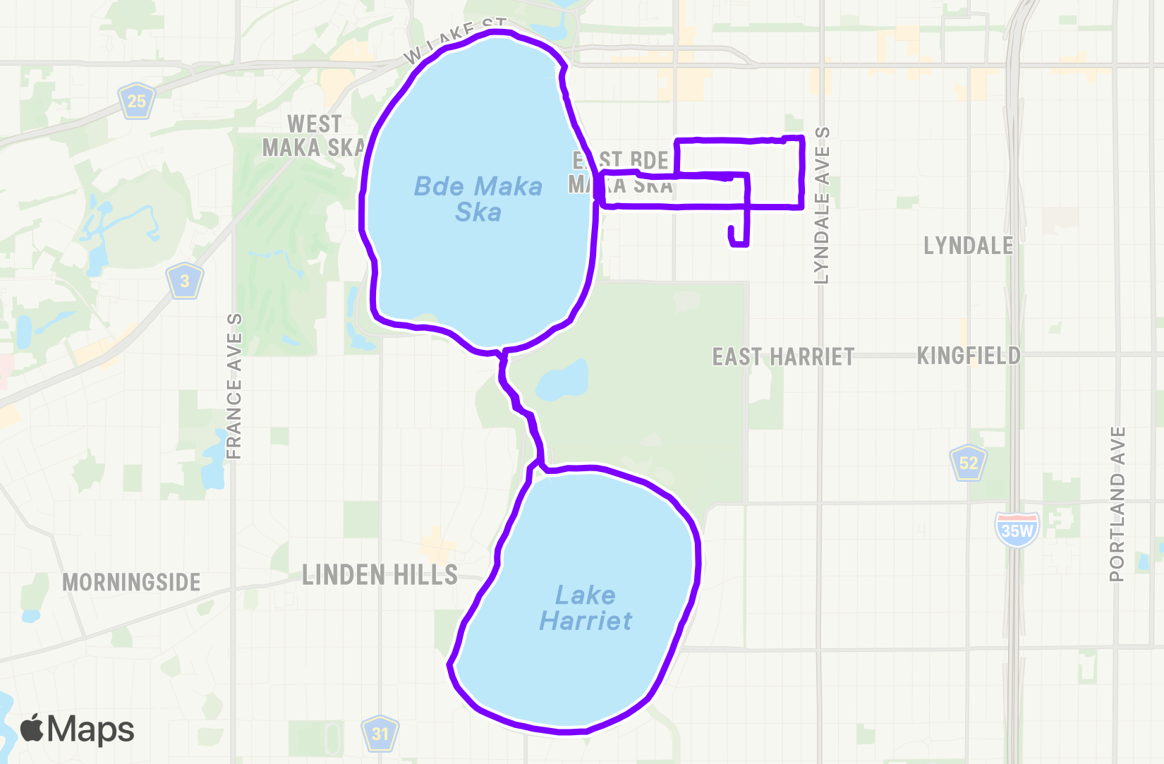 Run route map