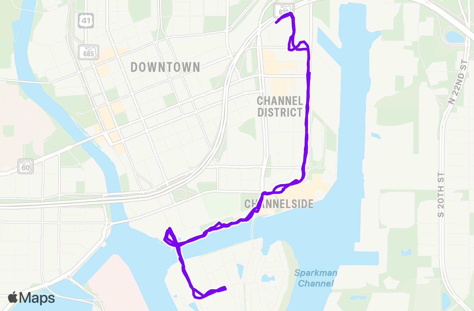 Run route map