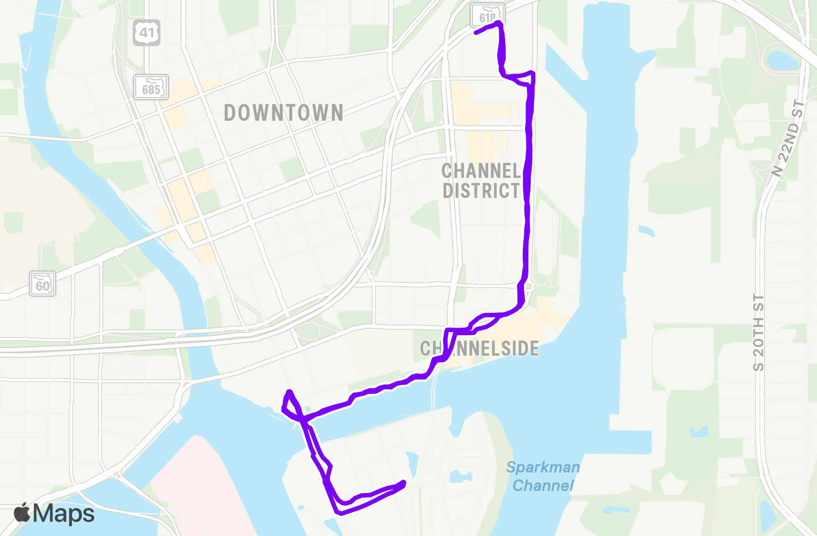 Run route map