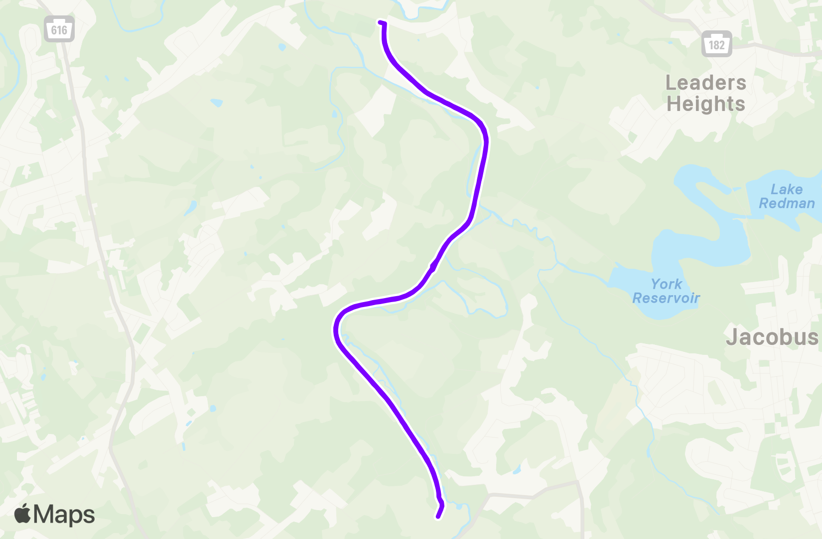 Run route map