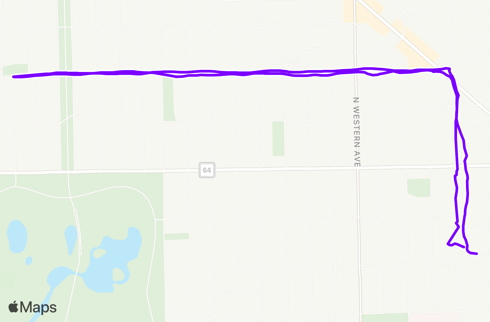 Run route map