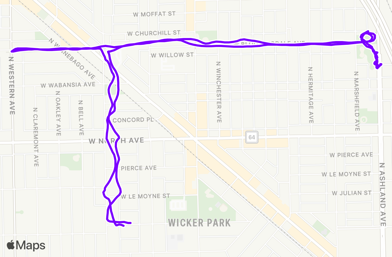 Run route map