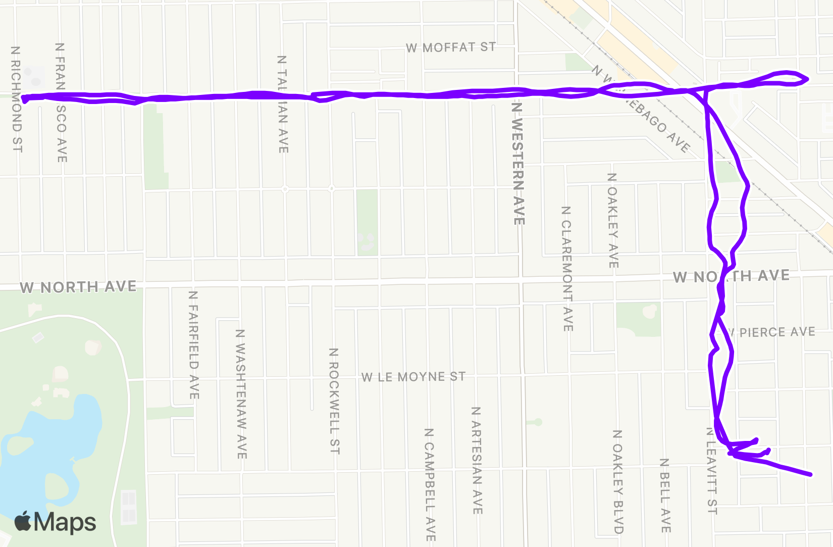 Run route map