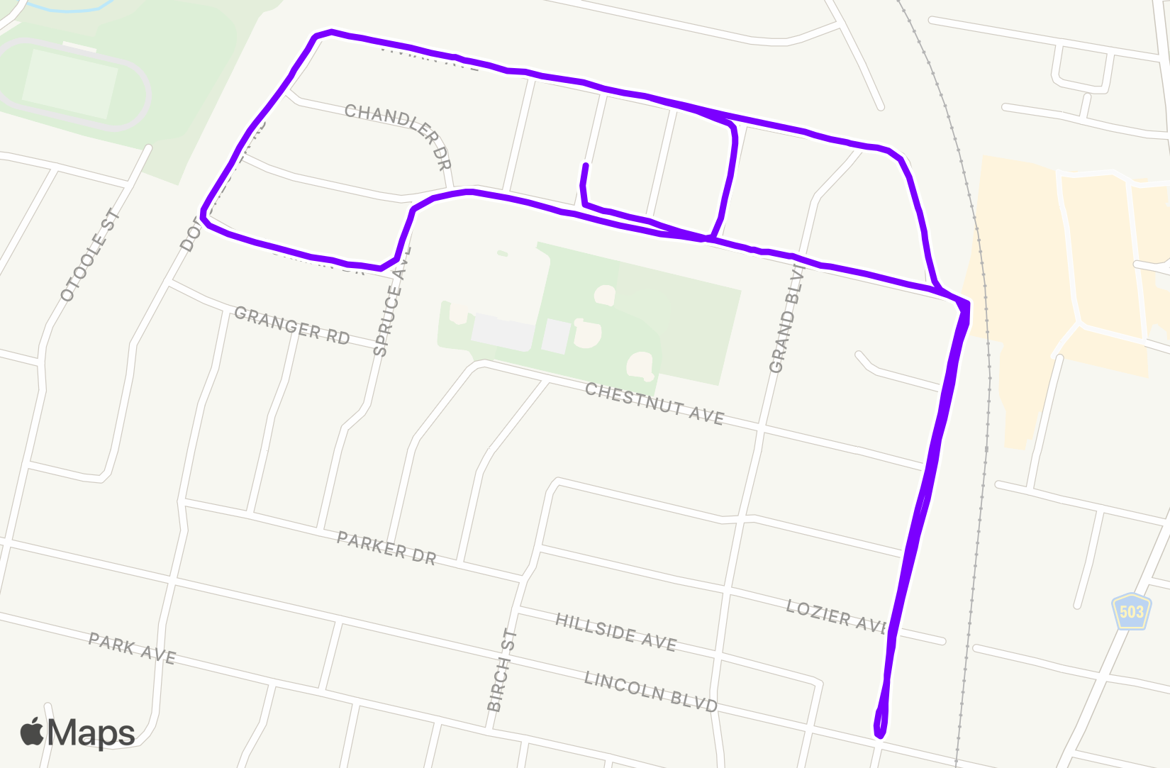 Run route map