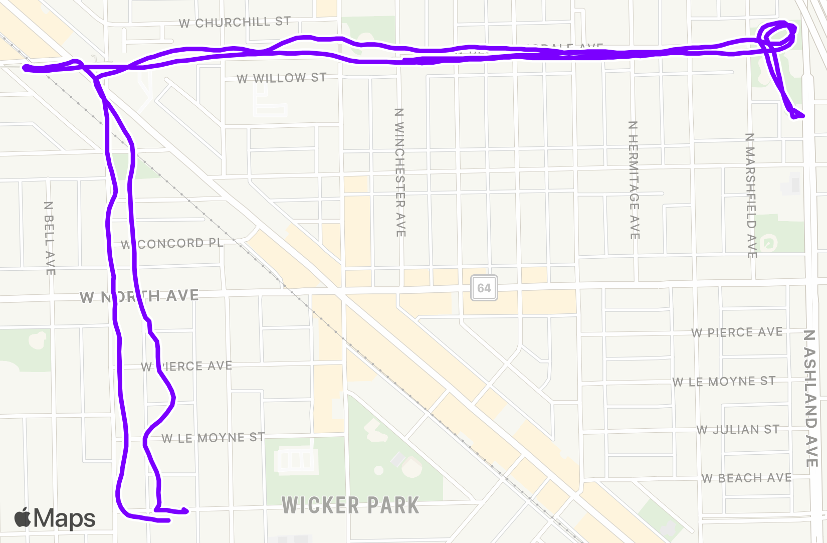 Run route map