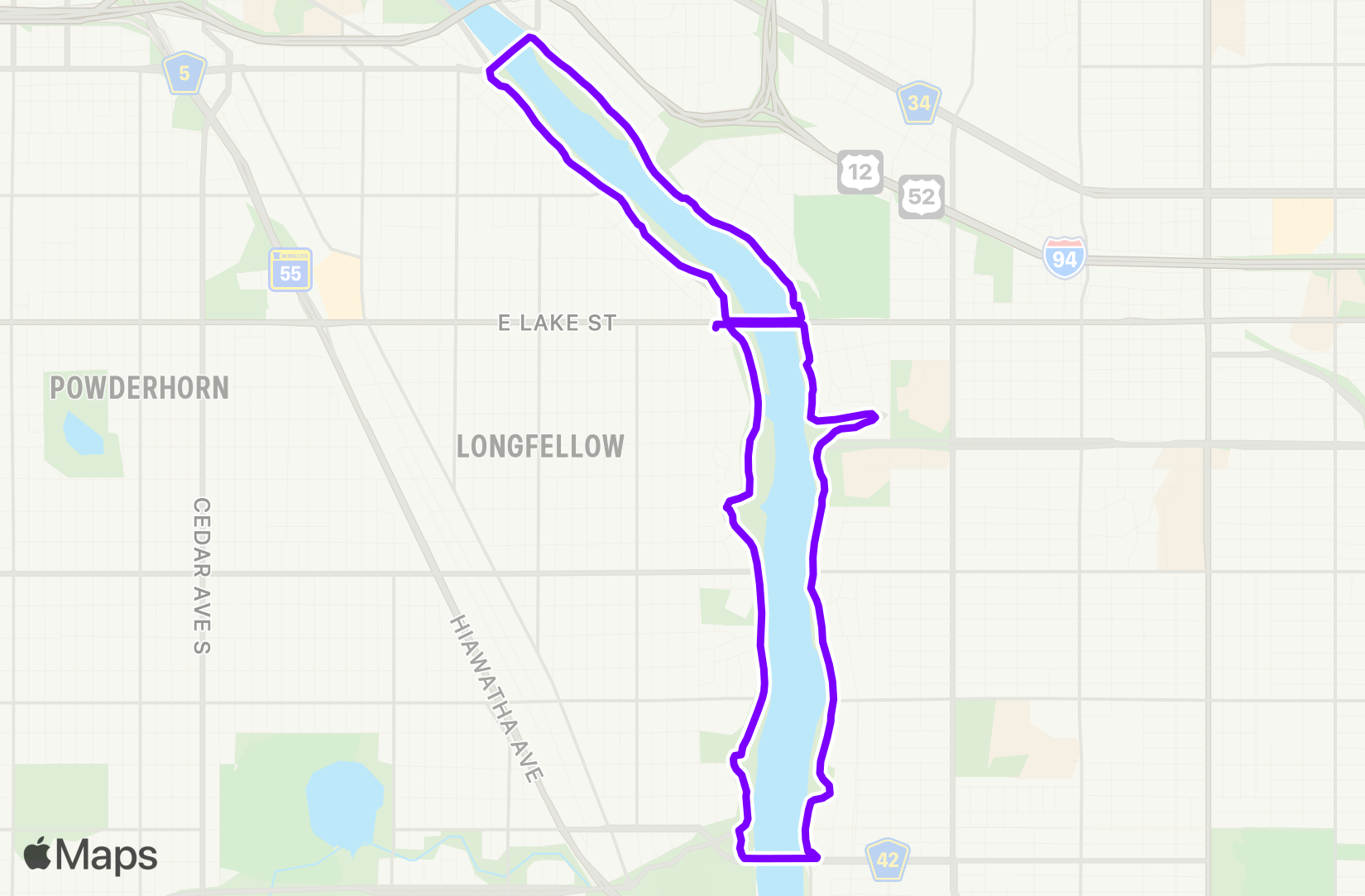 Run route map