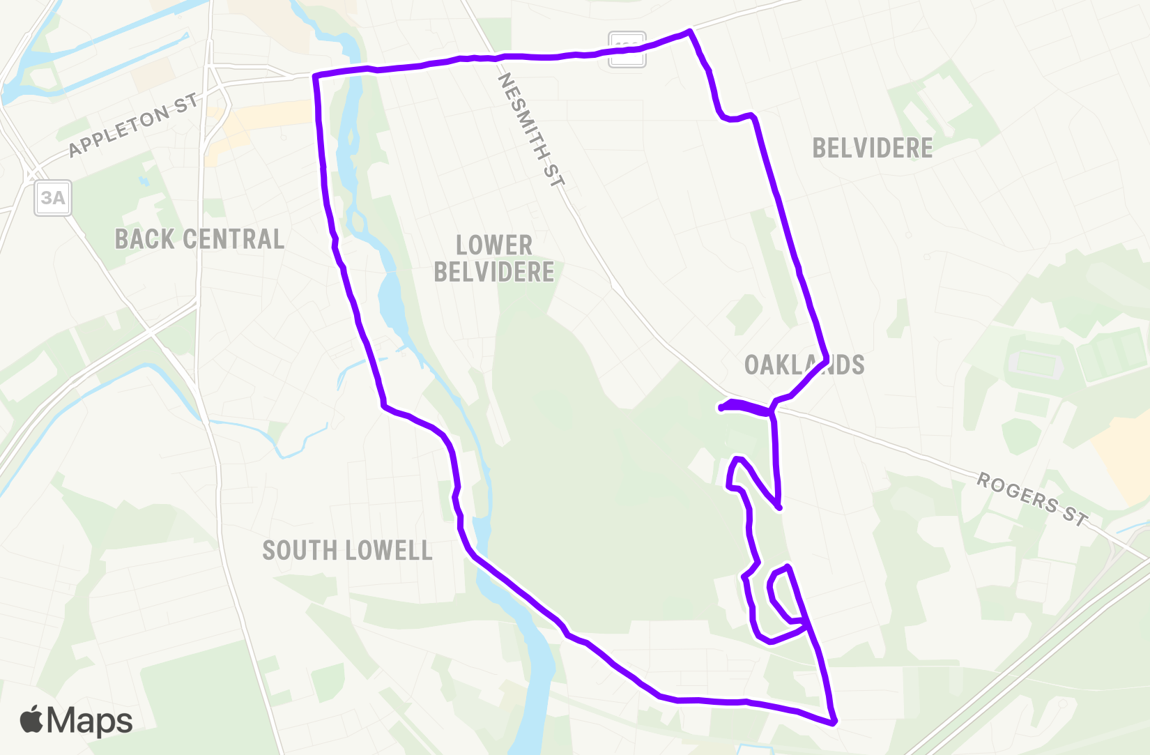 Run route map